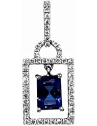 14K White Gold Tanzanite and Diamond Pendant -- LIFETIME WARRANTY