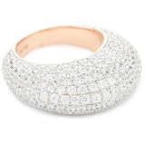 Nicky Hilton Silver Pave Dome Ring With 18k Go