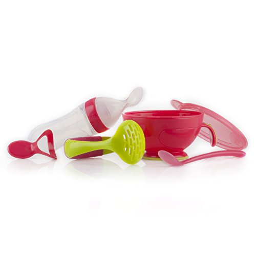 Nuby Garden Fresh Mash N  Feed and Squeeze Feeder Set, Colors May Vary