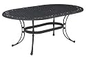 Home Styles Biscayne Oval Outdoor Dining Table in Black Finish