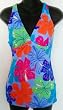 Marsol 1PC Swimsuit with 2PC Back and Skirted Front in Multi Floral Sizes 32(6) - 38(12)