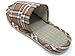 KNP26019T/ Men Tatami Wide Width Open-Toe Natural Bamboo House Slippers