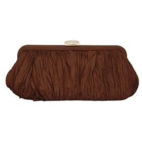 Satin, Clutch with Rhinestone Closure - Evening Bag - Gloria (71 46150)