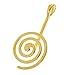 1 pc 14k Gold on Sterling Silver Bail Swirl Donut Pendant Connector Dangle Holder Clasp 40mm/Findings/Yellow Gold