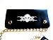 Genuine Soft Leather Steel Chain Wallet Black with Skulls