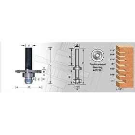 Amana 53404 Slot Assembly 3/32" Kerf