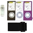 iEssentials Skin Case with Belt Clip and Armband for iPod Nano 4G (Black/Clear/Purple)