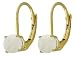 14k Solid Gold Leverback Opal Earrings