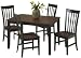 Black and Cherry 5 Piece Dining Set