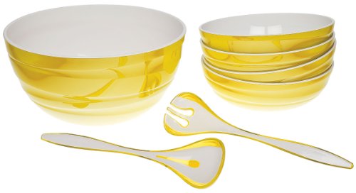 Genius 26094 Salat-Sch&uuml;ssel-Set 7-teilig, gelb