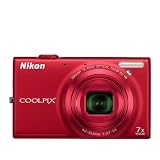 Nikon S6100 Wide Angle Touch Panel Red