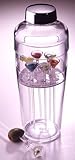 Prodyne AM-7 Acrylic Cocktail Shaker with 6 Colorful Martini Picks - Pack of 24