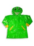 Puddle Duds by Cartwheels USA - Boys Hooded Raincoat, Lime, Orange