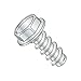 #14 x 1 3/4" Type B Self-Tapping Screws/Unslotted/Hex Washer Head/Steel/Zinc (Carton: 1,000 pcs)