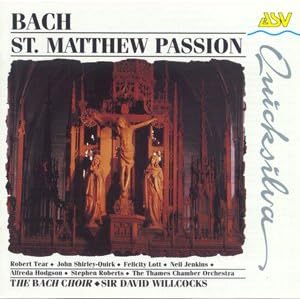 Bach:St. Matthew's Passion by Tear/Shirley-Quirk (Audio CD - 2001)
