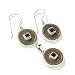 Sterling Silver Chinese Coin & Garnet Earrings & Pendant w/ Chain