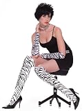 Zebra Zipper Thigh Highs - Womens Std.