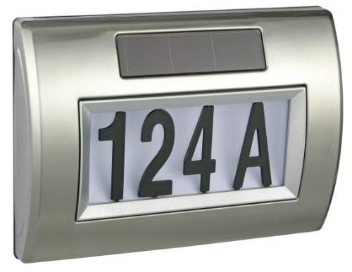 Solar Edelstahl Hausnummern Beleuchtung 3LED 60226