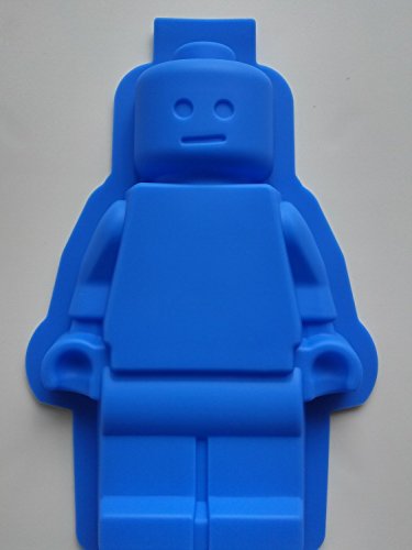 On Sale BOGO Buy One Get One Free For a Limited Time - I Love Ice Candy Molds & Ice Trays - Large Lego Minifigure Cake Pan (Blue)