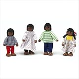 African American Wooden Doll Family