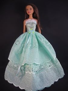 Mint Green Party Dress Made to Fit the Barbie Doll