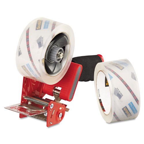 Scotch Commercial Grade Shipping Tape, 2 Rolls of Tape, 1 Dispenser (3750-2-ST)