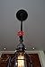Long Steel Ceiling Light With Red Handle