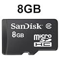 _8GB_ SanDisk Original Speicherkarte Micro SDHC 8GB f&uuml;r BlackBerry 9100 Pearl 3G, 9105 Pearl 3G, 9300 Curve, 9500 Storm, 9520 Storm2, 9700 Bold, 9800 Torch inkl. SD Card Adapter + Minicase + Handy Schmuck.