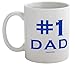 Funny Guy Mugs #1 Dad Ceramic Coffee Mug, White, 11-Ounce