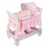 Summer Infant Carters Classic Comfort Wood Bassinet, Pink/White