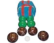 EPCO Promotional Imperfect Tournament Bocce Set - 110mm in Green, Orange, or Blue and Brown w/Free Bocce Bag