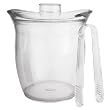 Zak Designs Clear 3-1/2-Quart Flare Ice Bucket with Lid and Tongs