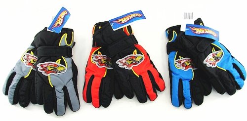 Hot Wheels Boys Kids Winter Ski Gloves