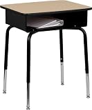 Flash Furniture FD-DESK-GG Student Desk with Open Front Metal Book Box