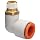 SMC KQ2L Push-to-Connect Tube Fitting, 90 Degree Elbow, PBT & Brass Body, Tube OD x BSPT Male, With Sealant, Inch
