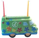 Gift Mark Themed Menorah, Ceramic Peace Van