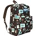 JanSport SuperBreak Backpack Chocolate Dragonfly Squares