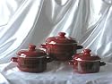 Enamel cookware set Scotland Plaid