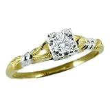 14K Antique Diamond Engagement Ring, circa 1940s
