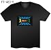 Promotional item! Advanced Technology Sound Reactive LED T-Shirt with Sound Sensory ALL Black w/ Colored Graphic "Disco Dancing"