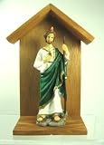 San Judas Tadeo - Saint Jude Thaddeus Statue 5 Inches with Altar Patron Saint Hopeless Causes