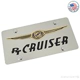 Chrysler Logo & PT Cruiser Name On Polished License Plate by Chrysler