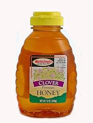 MANISCHEWITZ Clover Honey, 12-Ounce Bottles (Pack of 4)