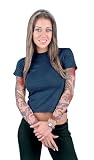 Seasons Tattoo Sleeves - Birds and Flowers Adult Small Black