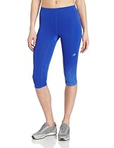 Hot Sale New Balance Women's Impact Capri, Dazzling Blue, Medium