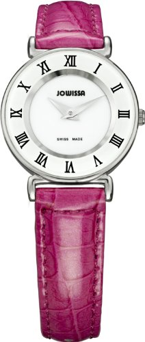 Jowissa Women's J2.010.S Roma Colori 24 mm Pink Leather Roman Numeral Watch