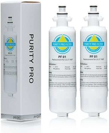 2 X Purity Pro PF01 Replacement Filter for LG LT700P, ADQ36006101, ADQ36006102, Kenmore 46-9690 and 9690