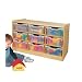 Childs Play Gratnell Hardwood X-Tra Deep 9 Tray Storage Unit, 40" Width x 25-1/2" Height x 18" Depth