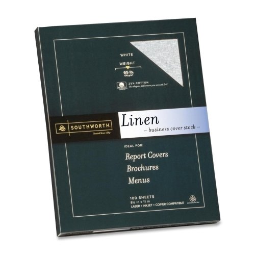 Southworth Company Fine Linen Paper,65lb,100 SH/BX,Acid-free/Lignin,White SKU-PAS942406 On Sale