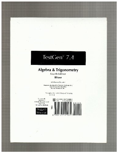 Test Gen 7.4 Algebra & Trigonometry 4th Edition